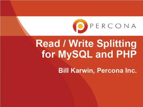 Read-Write Splitting for MySQL and PHP