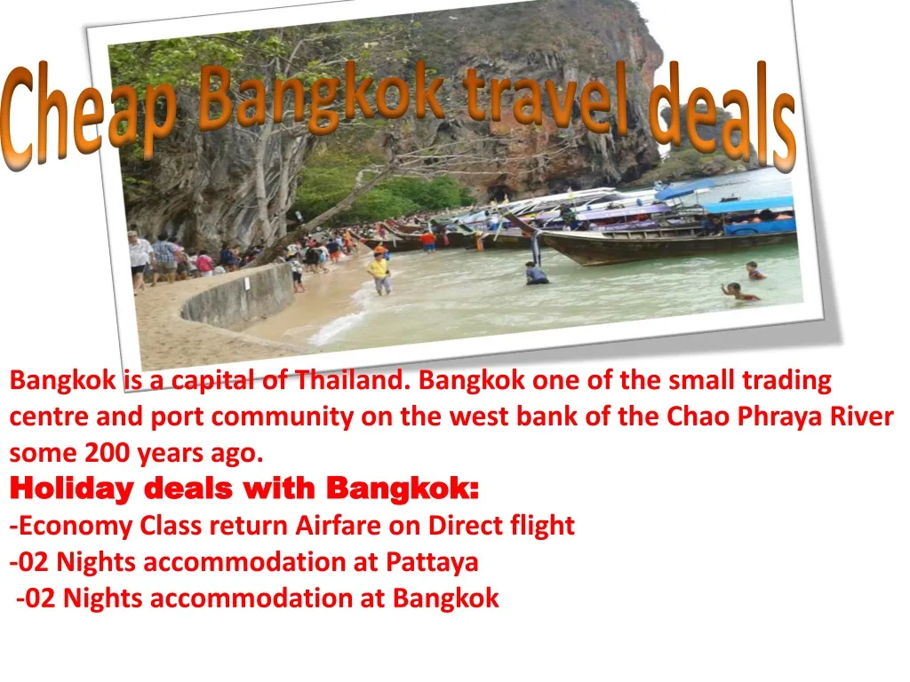 cheap bangkok travel deals