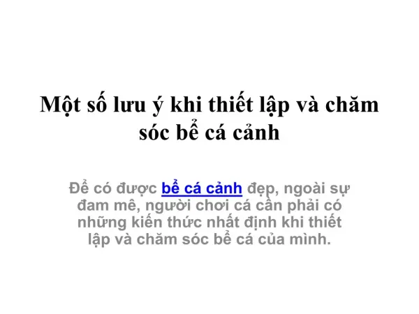 m t s l u khi thi t l p v ch m s c b c c nh