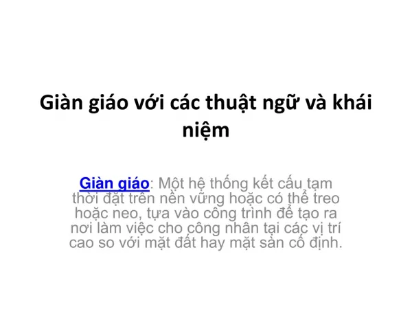 gi n gi o v i c c thu t ng v kh i ni m