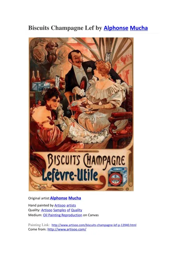 Biscuits Champagne Lef by Alphonse Mucha