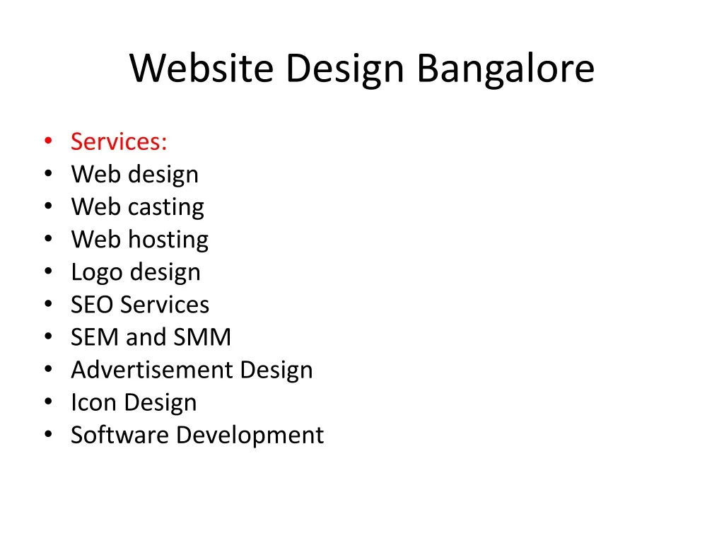 website design bangalore