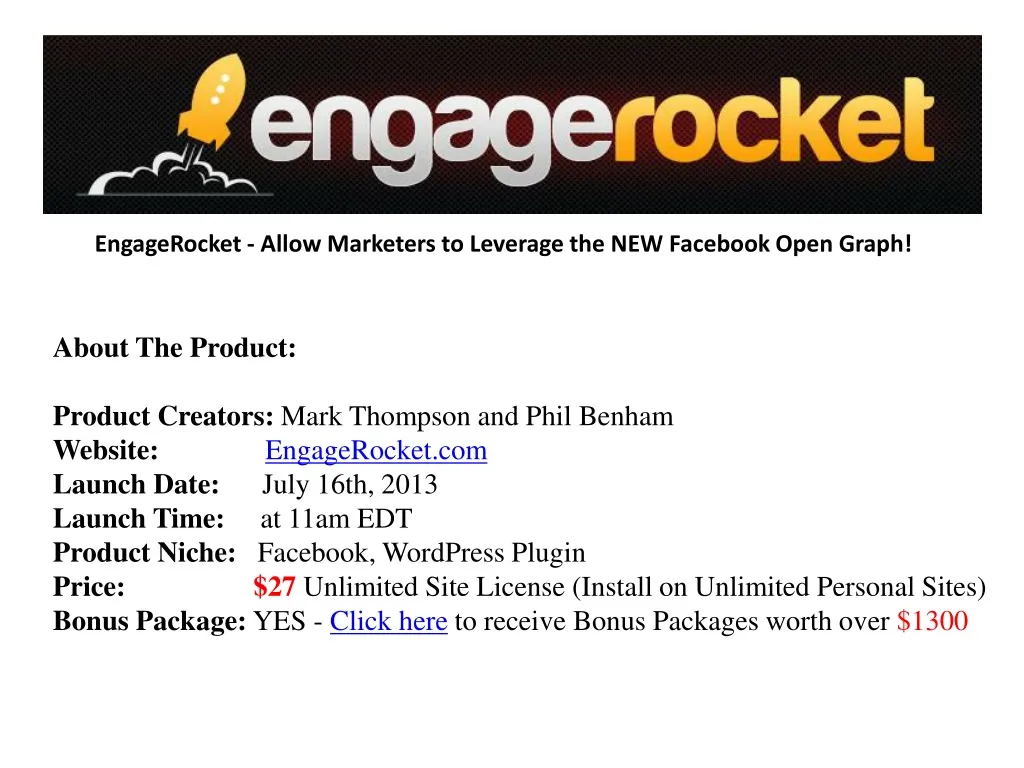 engagerocket allow marketers to leverage the new facebook open graph