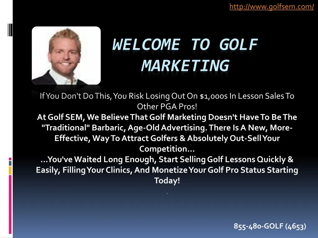 welcome to golf marketing