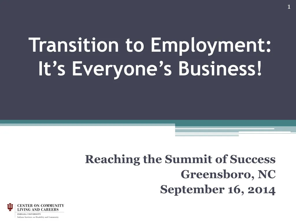 transition to employment it s everyone s business