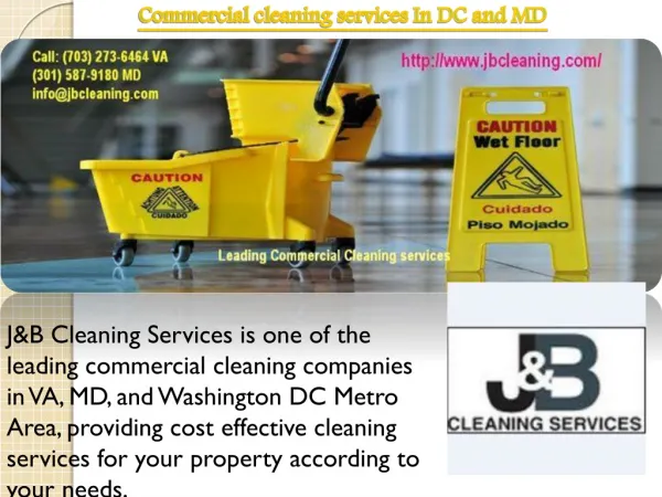 Commercial cleaning services In DC and MD