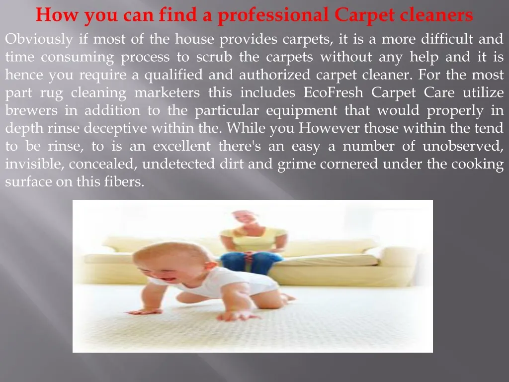 how you can find a professional carpet cleaners