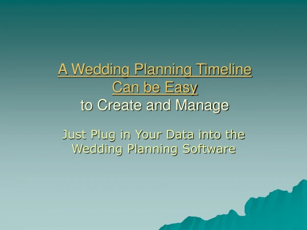 Wedding planning timeline without effort!