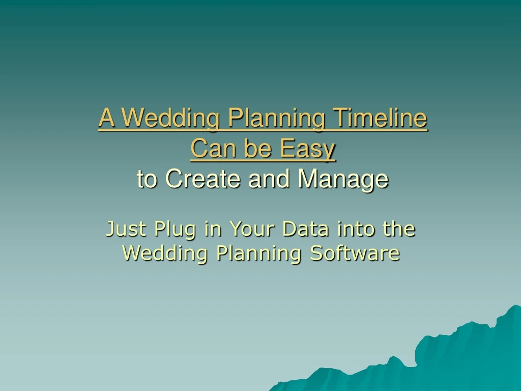 a wedding planning timeline can be easy to create and manage