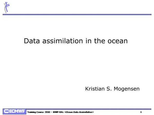 Data assimilation in the ocean