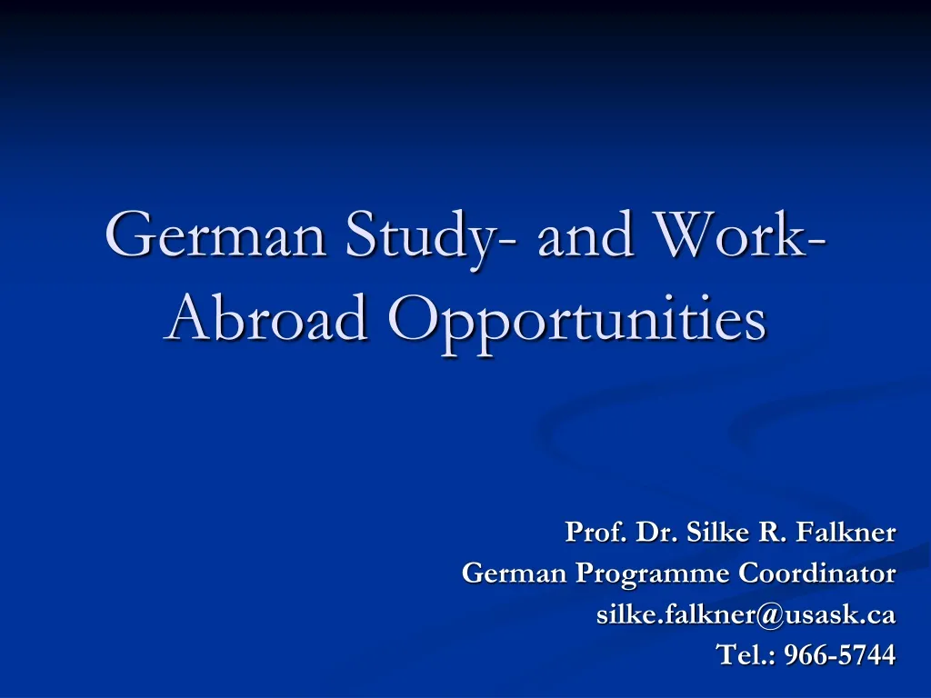 german study and work abroad opportunities