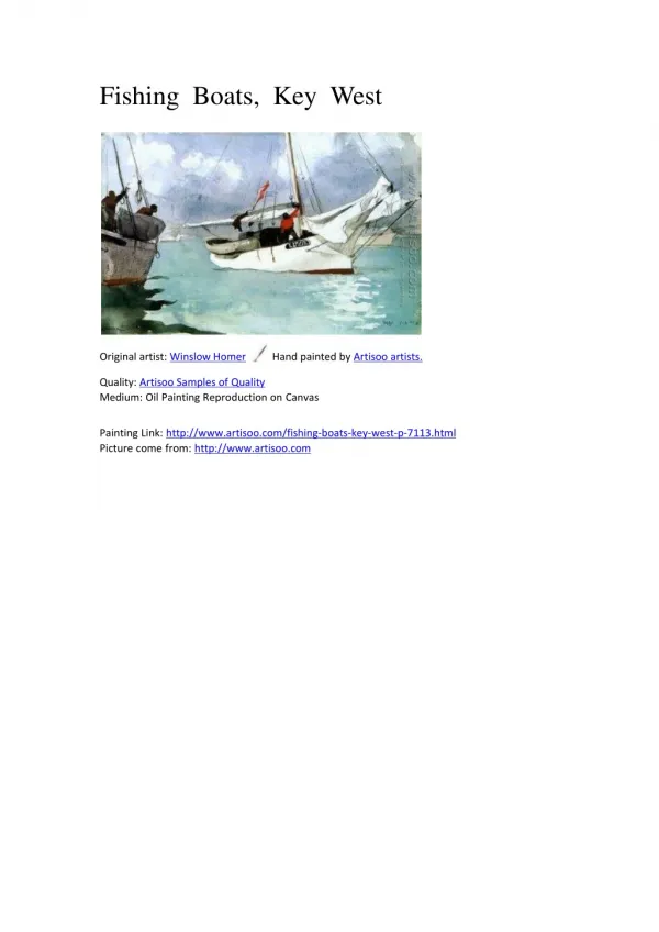 Fishing Boats, Key West