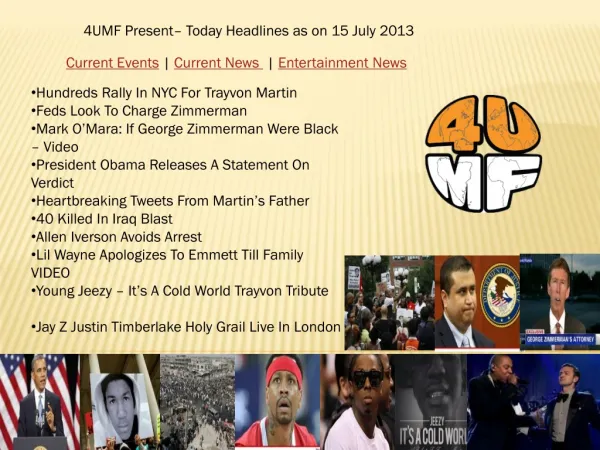 15 July 13 -Current Events | Current News | Entertainment Ne