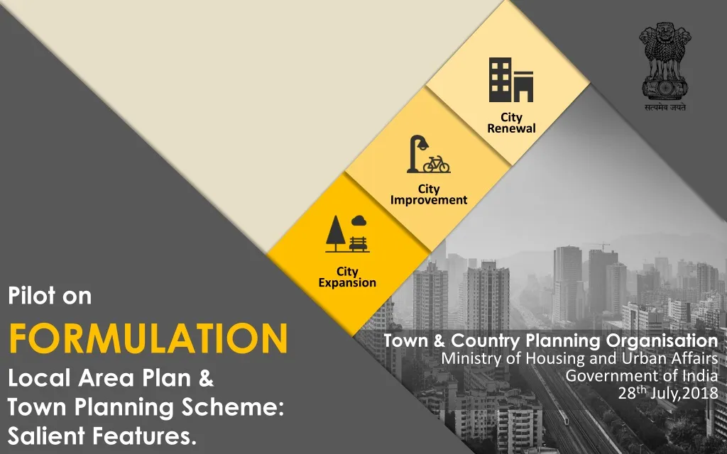 pilot on formulation local area plan town planning scheme salient features