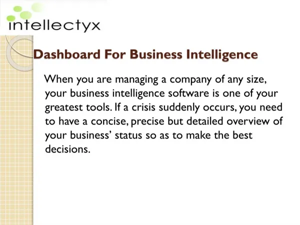 Perfect Business Intelligence Dashboards