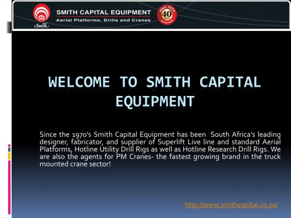 Smith Capital Equipment-Truck Crane