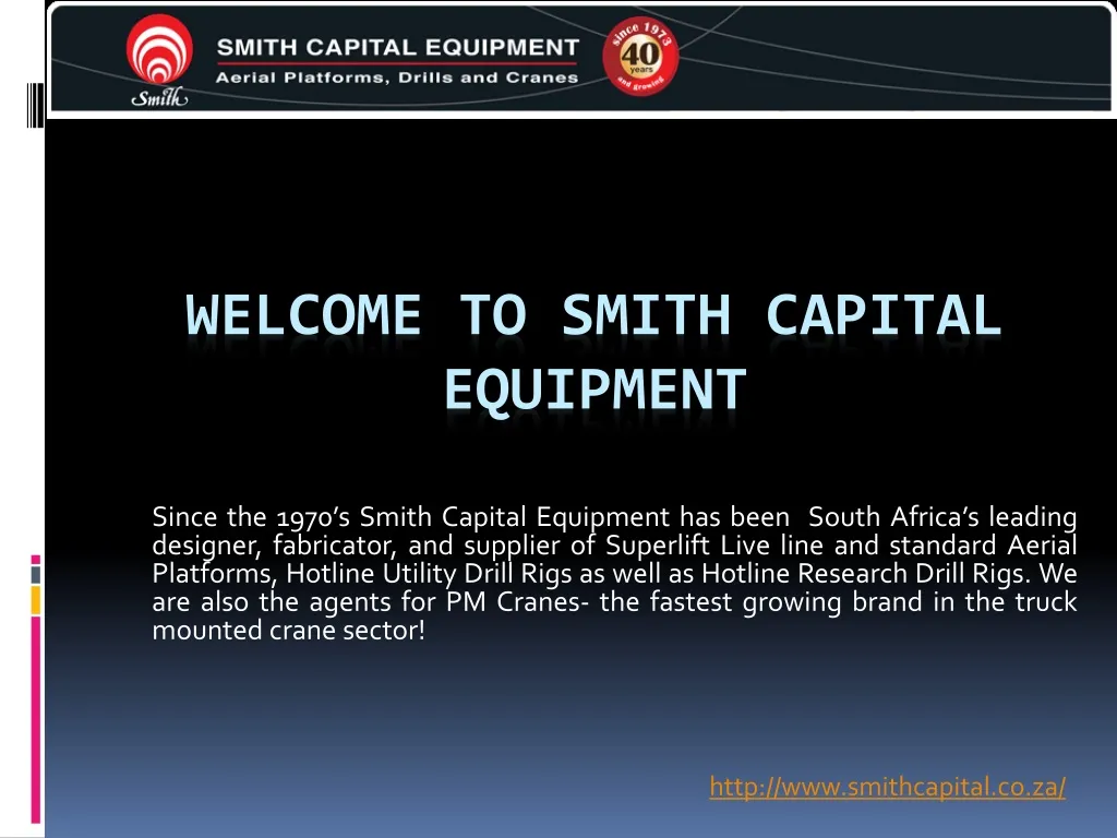 welcome to smith capital equipment