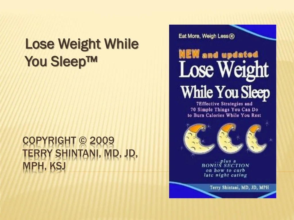 lose weight while you sleep