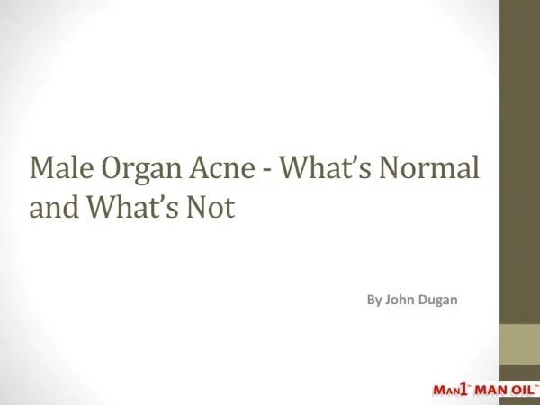 Male Organ Acne - What
