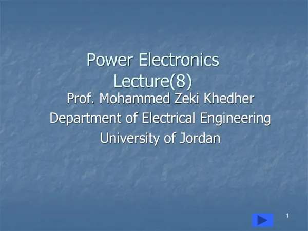Power Electronics Lecture8
