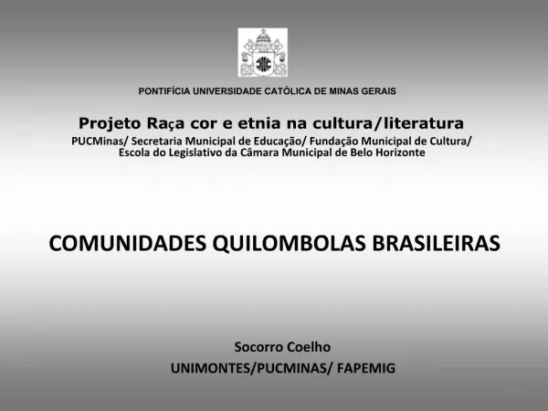 COMUNIDADES QUILOMBOLAS BRASILEIRAS