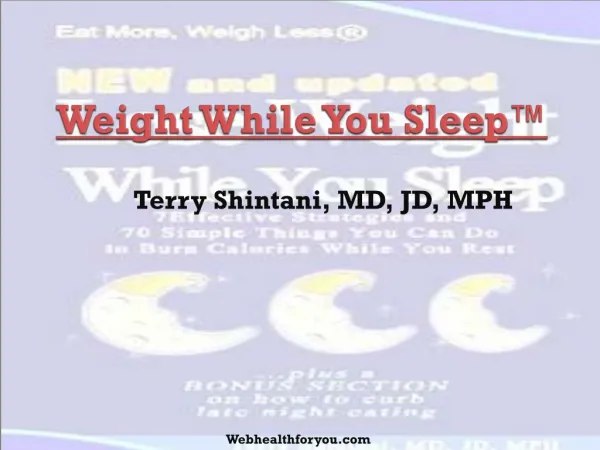Lose Weight While You Sleep