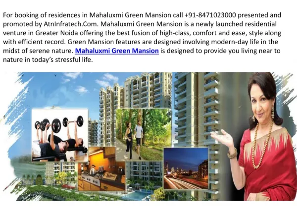 Mahaluxmi Green Mansion Call@8471023000 for 2 BHK Flats