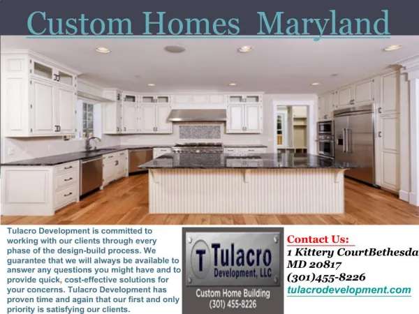 Custom Homes Maryland