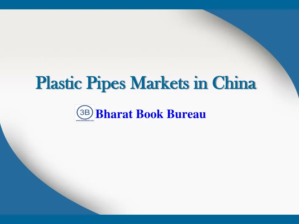 plastic pipes markets in china