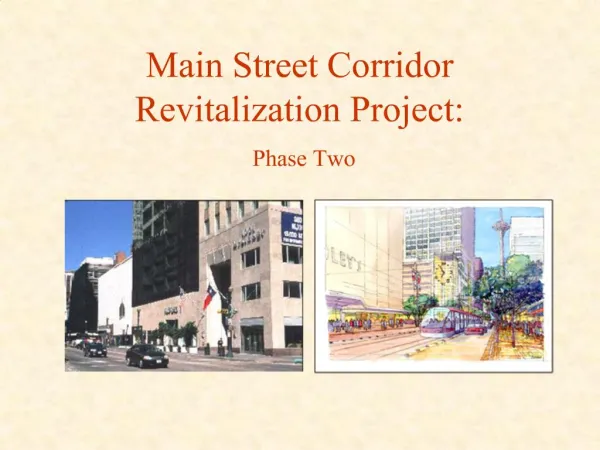 Main Street Corridor Revitalization Project: Phase Two