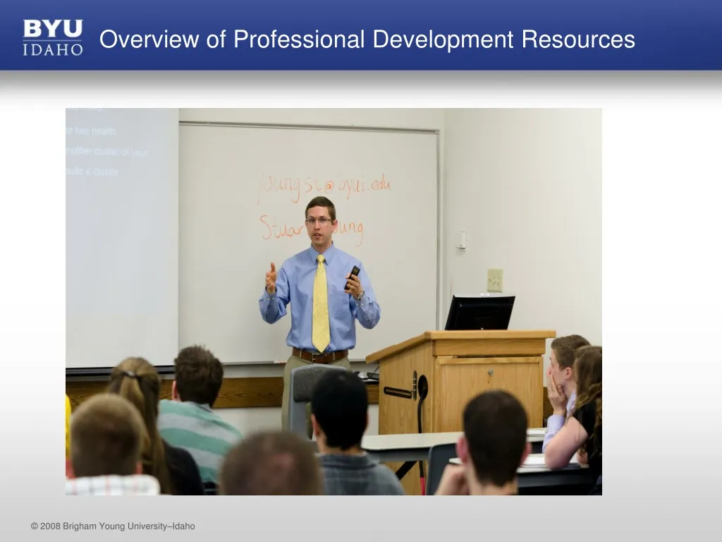 overview of professional development resources