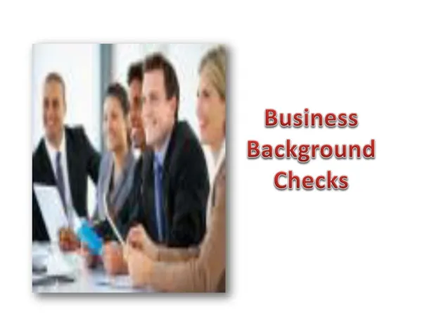Business Background Checks