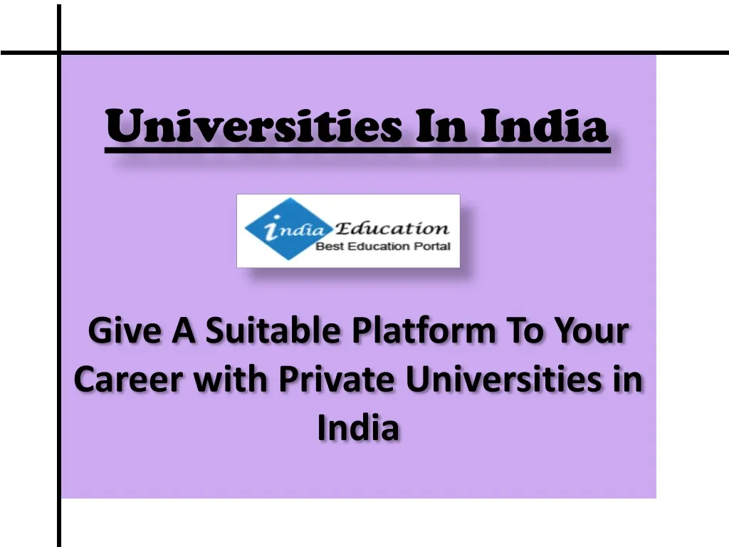 universities in india