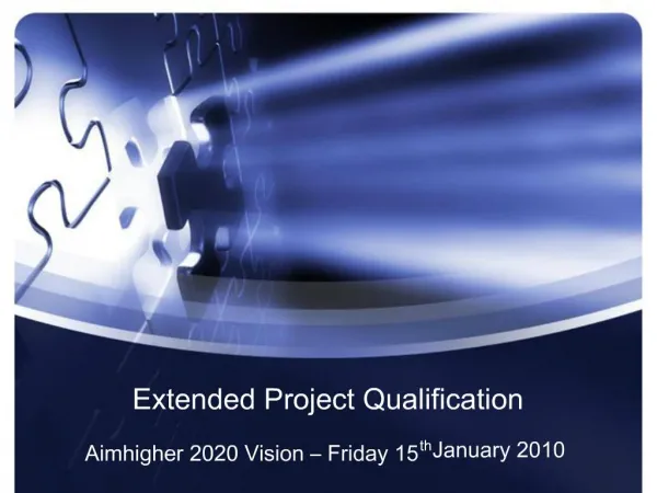 Extended Project Qualification