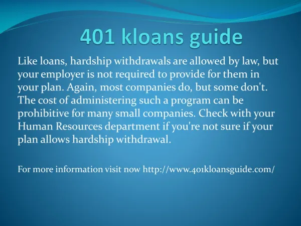 401 kloans guide