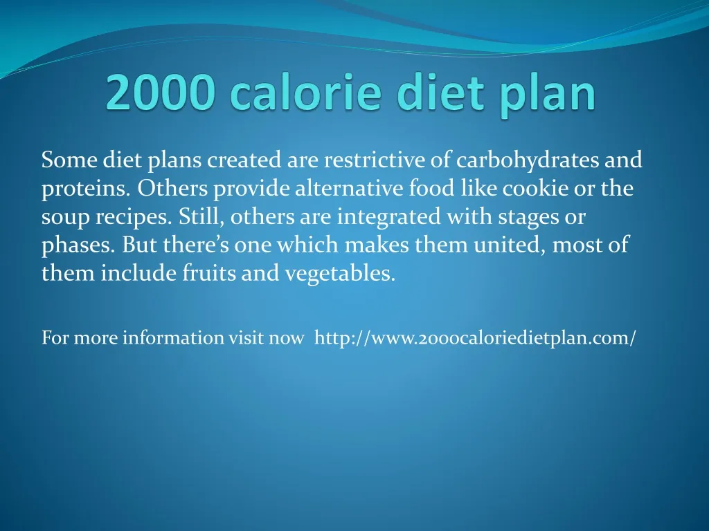 2000 calorie diet plan