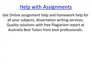 Help with Assignments - slide 1