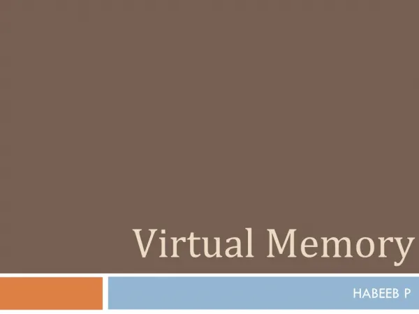 Virtual Memory