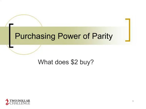 Purchasing Power of Parity