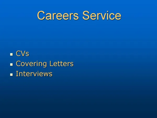 Careers Service