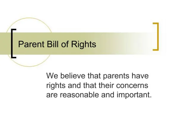 Parent Bill of Rights
