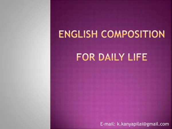 English composition for daily life