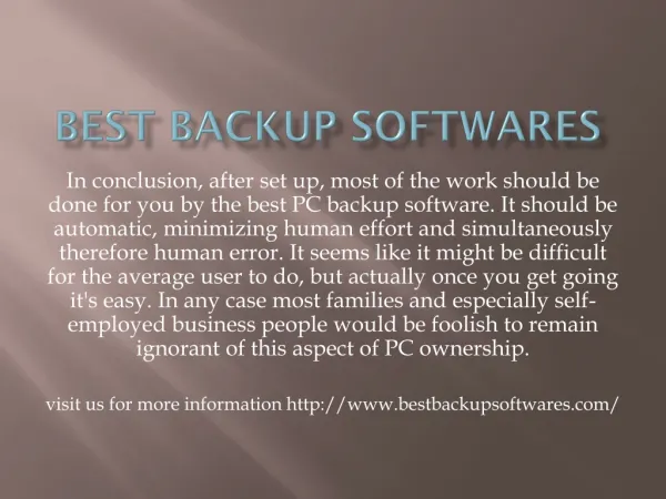 best backup softwares