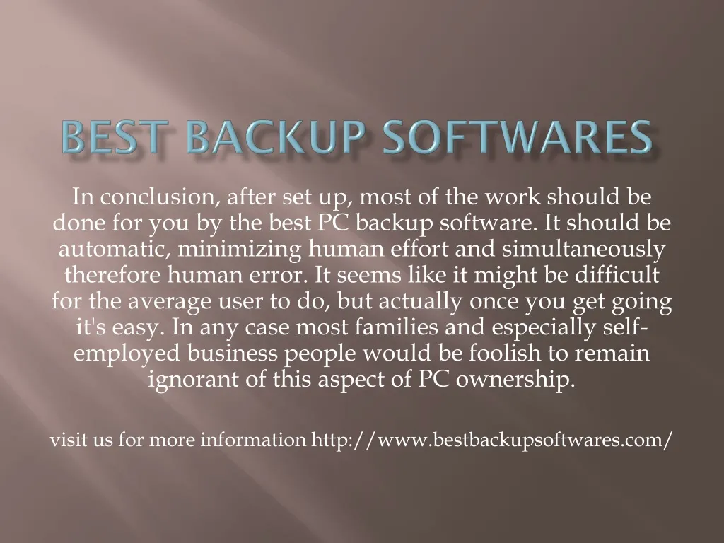 best backup softwares