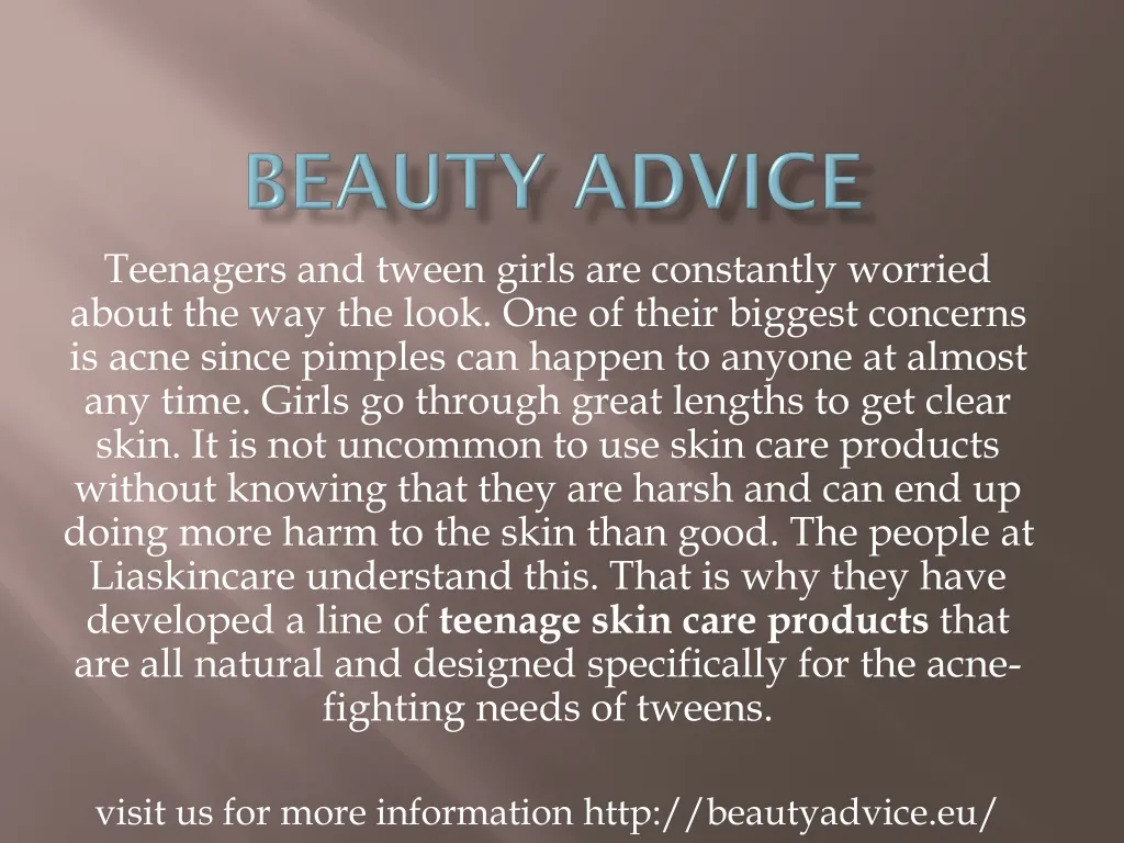 beauty advice