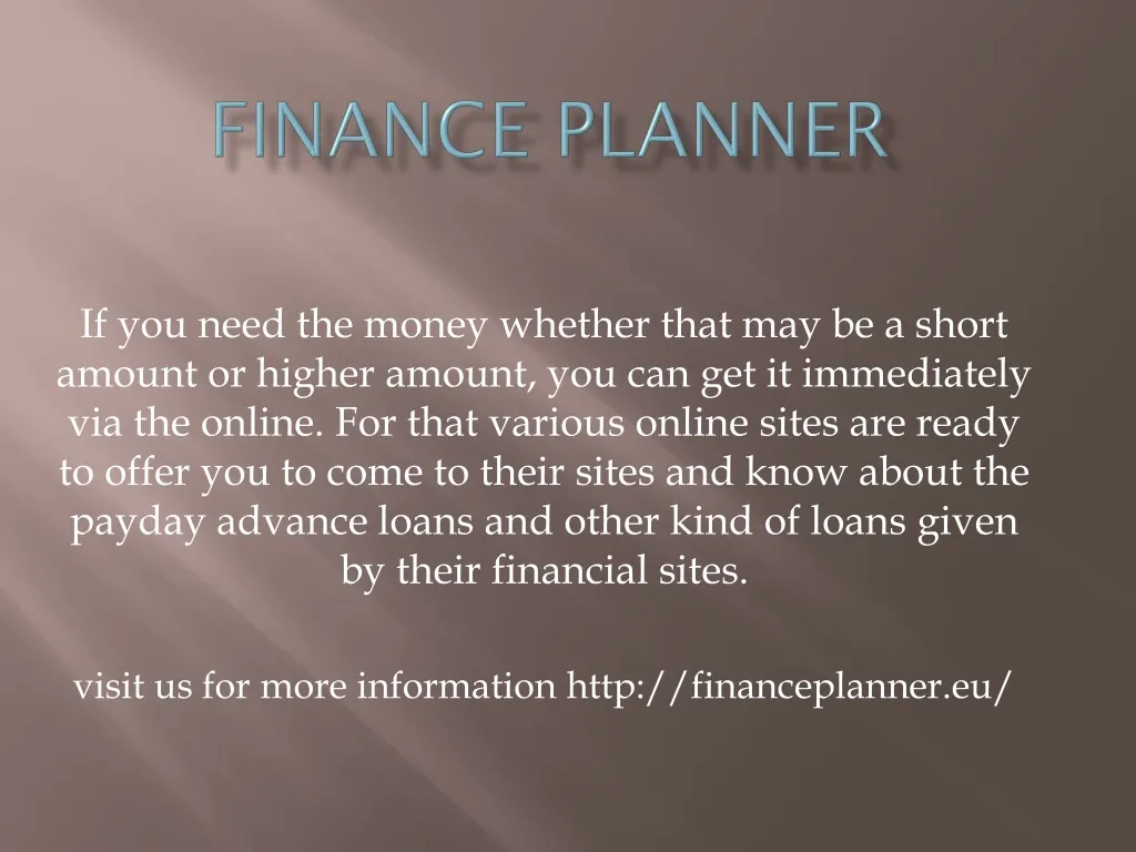 finance planner