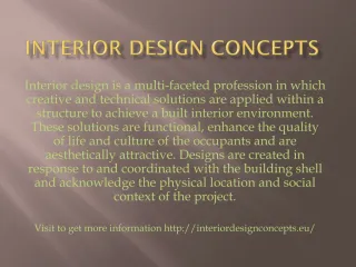 Interior design concepts - slide 1