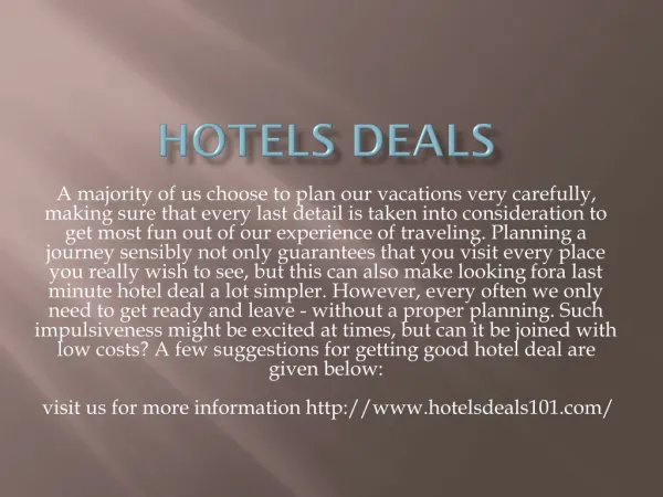 Hotels Deals