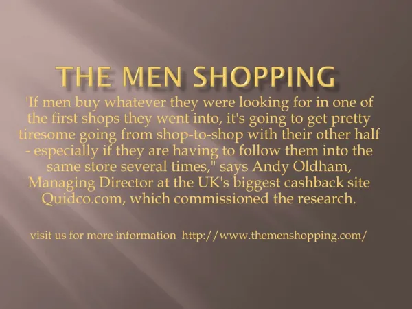 the men shopping
