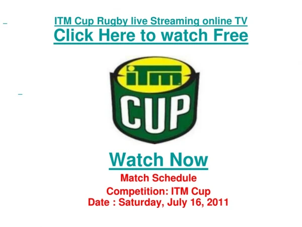 watch taranaki vs wellington itm cup rugby match live stream